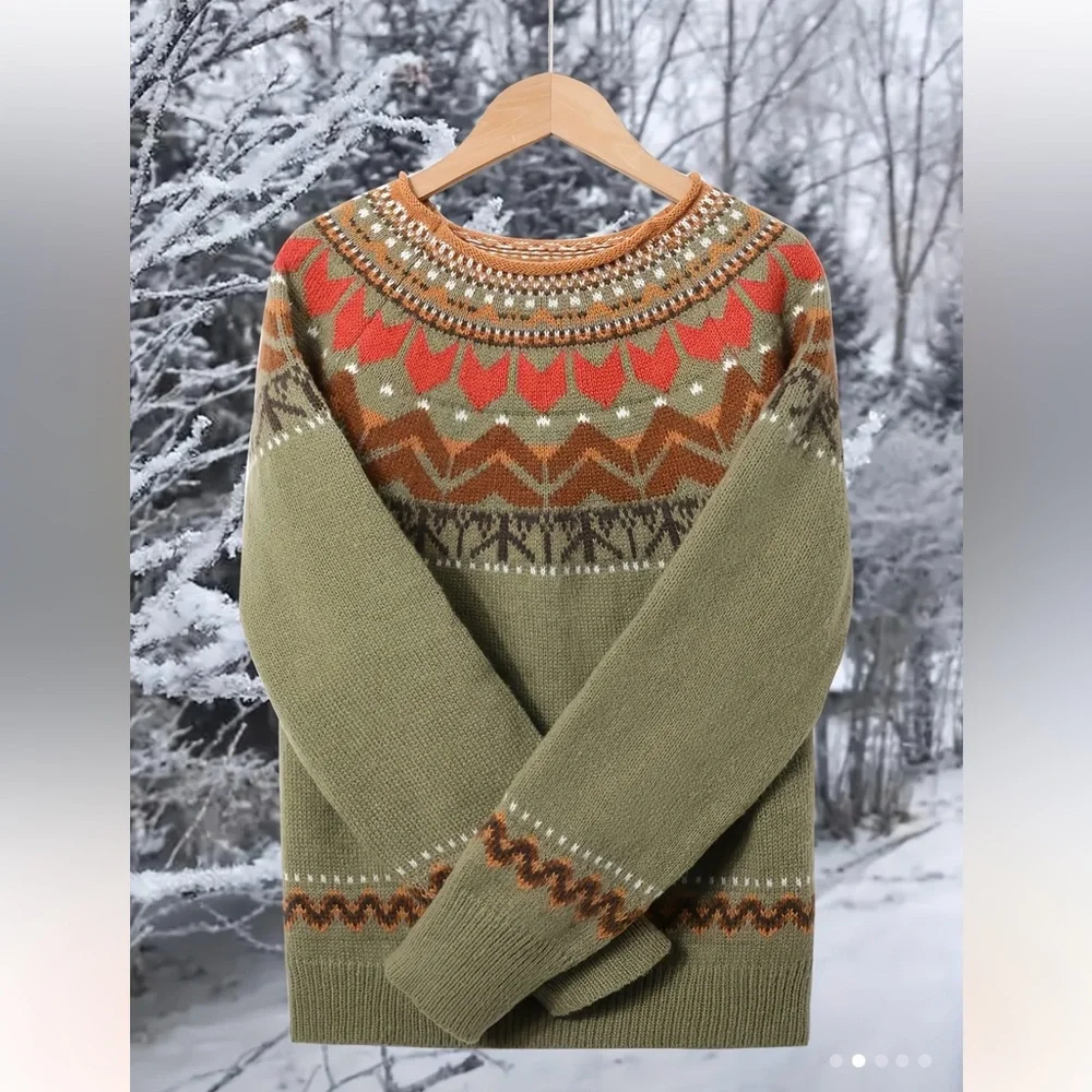 Madrid Foxes Roll Collar Sweater